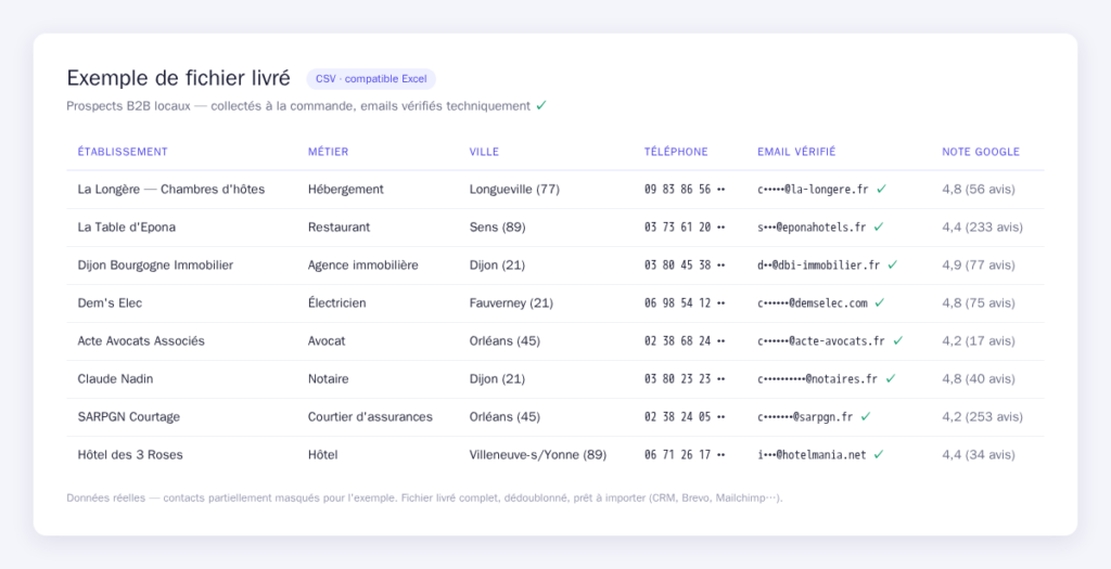Exemple de fiche prospect GLSM Hub : diagnostic technique d'un site à refondre