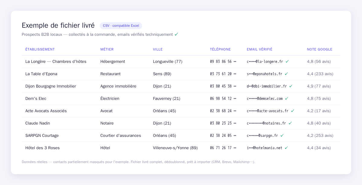 Exemple de fiche prospect GLSM Hub : diagnostic technique d'un site à refondre